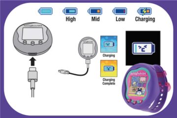 How to recharge the batteries of the Tamagotchi Uni.